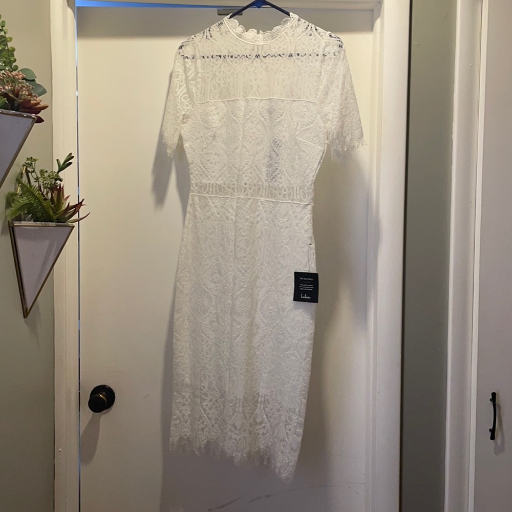 Lulus, cocktail dress, white, medium